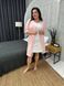 Піжамний персиковий комплект: халат + нічна сорочка PLUS SIZE DO2789-2XL фото 13