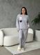 Тепла сіра піжамка з мікрофлісу PLUS SIZE DO4308/2-2XL фото 12