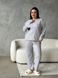 Тепла сіра піжамка з мікрофлісу PLUS SIZE DO4308/2-2XL фото 13
